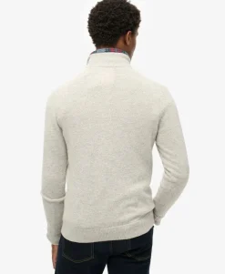 Essential Embroidered Knitted Half Zip Jumper