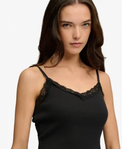 Essential Lace Trim Cropped Cami Top