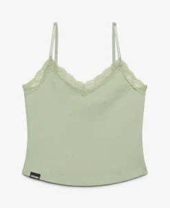 Essential Lace Trim Cropped Cami Top