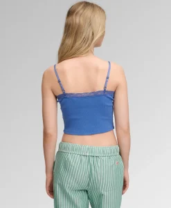 Essential Lace Trim Cropped Cami Top