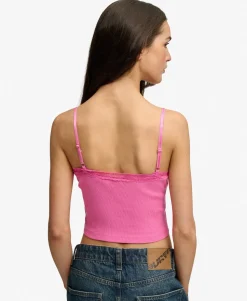 Essential Lace Trim Cropped Cami Top
