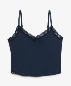 Essential Lace Trim Cropped Cami Top