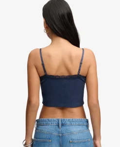 Essential Lace Trim Cropped Cami Top