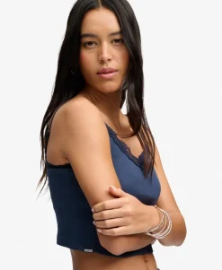 Essential Lace Trim Cropped Cami Top