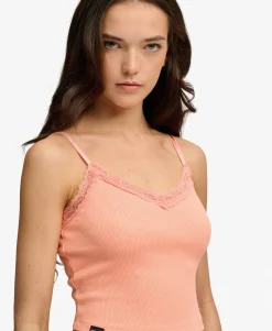 Essential Lace Trim Cropped Cami Top