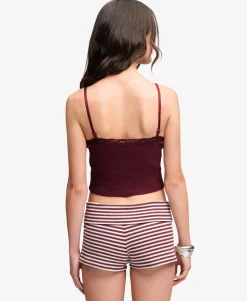 Essential Lace Trim Cropped Cami Top