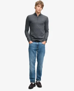Essential Lightweight Wool Blend Half Zip Jumper