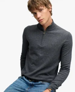 Essential Lightweight Wool Blend Half Zip Jumper