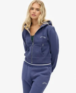 Essential Logo Cropped Zip Hoodie