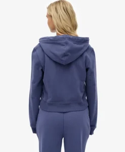 Essential Logo Cropped Zip Hoodie