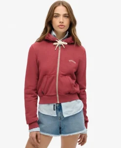 Essential Logo Cropped Zip Hoodie