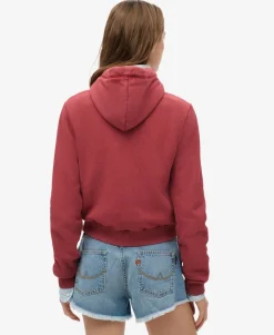 Essential Logo Cropped Zip Hoodie