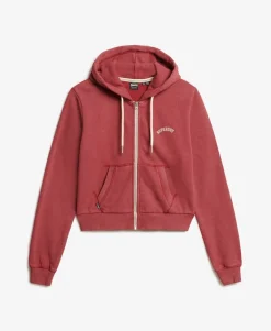 Essential Logo Cropped Zip Hoodie