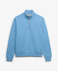 Essential Logo Embroidered Half Zip Jumper