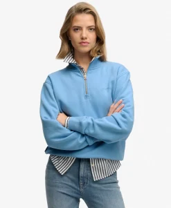 Essential Logo Embroidered Half Zip Jumper