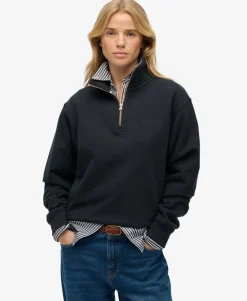 Essential Logo Embroidered Half Zip Jumper