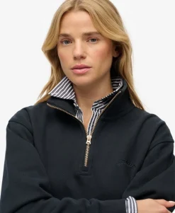 Essential Logo Embroidered Half Zip Jumper