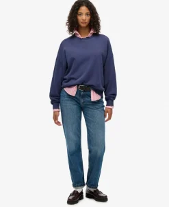 Essential Logo Garment Dyed Crew Sweatshirt