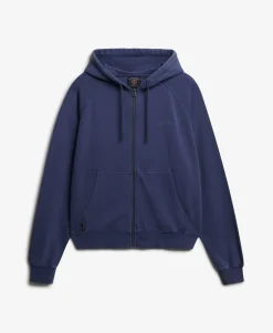 Essential Logo Garment Dyed Zip Hoodie