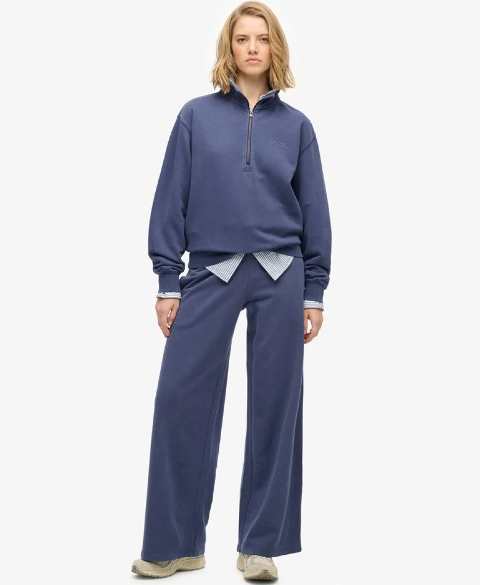 Essential Logo Garment Dye Half Zip Sweatshirt