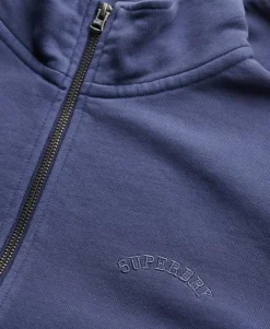 Essential Logo Garment Dye Half Zip Sweatshirt