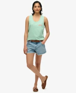 Essential Logo Garment Dye Vest Top
