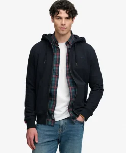 Essential Logo Half Brushed Zip Hoodie