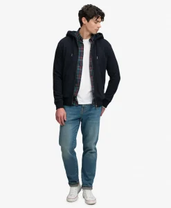 Essential Logo Half Brushed Zip Hoodie