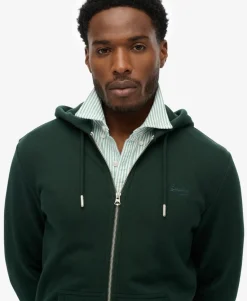 Essential Logo Half Brushed Zip Hoodie