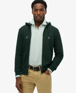 Essential Logo Half Brushed Zip Hoodie