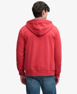 Essential Logo Half Brushed Zip Hoodie
