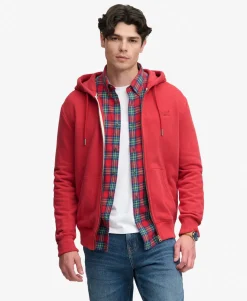 Essential Logo Half Brushed Zip Hoodie