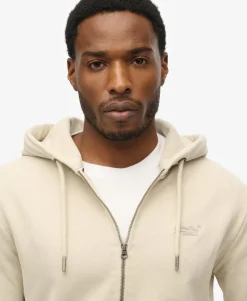 Essential Logo Half Brushed Zip Hoodie