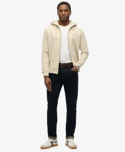 Essential Logo Half Brushed Zip Hoodie