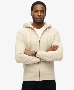 Essential Logo Half Brushed Zip Hoodie