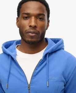Essential Logo Half Brushed Zip Hoodie