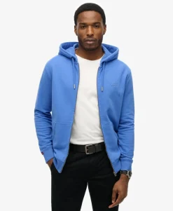 Essential Logo Half Brushed Zip Hoodie