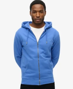 Essential Logo Half Brushed Zip Hoodie