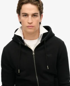 Essential Logo Half Brushed Zip Hoodie