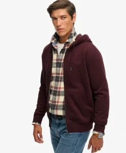Essential Logo Half Brushed Zip Hoodie