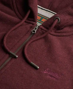 Essential Logo Half Brushed Zip Hoodie