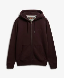 Essential Logo Half Brushed Zip Hoodie