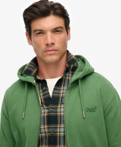 Essential Logo Half Brushed Zip Hoodie