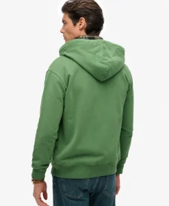 Essential Logo Half Brushed Zip Hoodie
