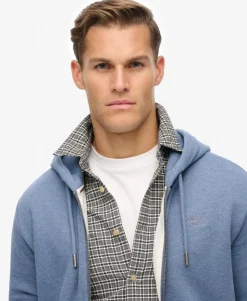 Essential Logo Half Brushed Zip Hoodie