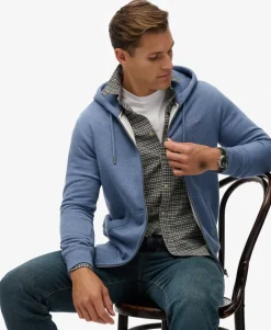 Essential Logo Half Brushed Zip Hoodie