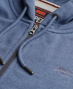 Essential Logo Half Brushed Zip Hoodie