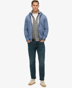 Essential Logo Half Brushed Zip Hoodie