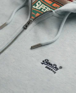 Essential Logo Half Brushed Zip Hoodie