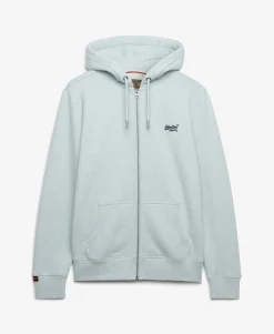 Essential Logo Half Brushed Zip Hoodie